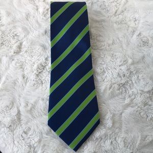 EUC Duck Head Blue/Green Striped Tie